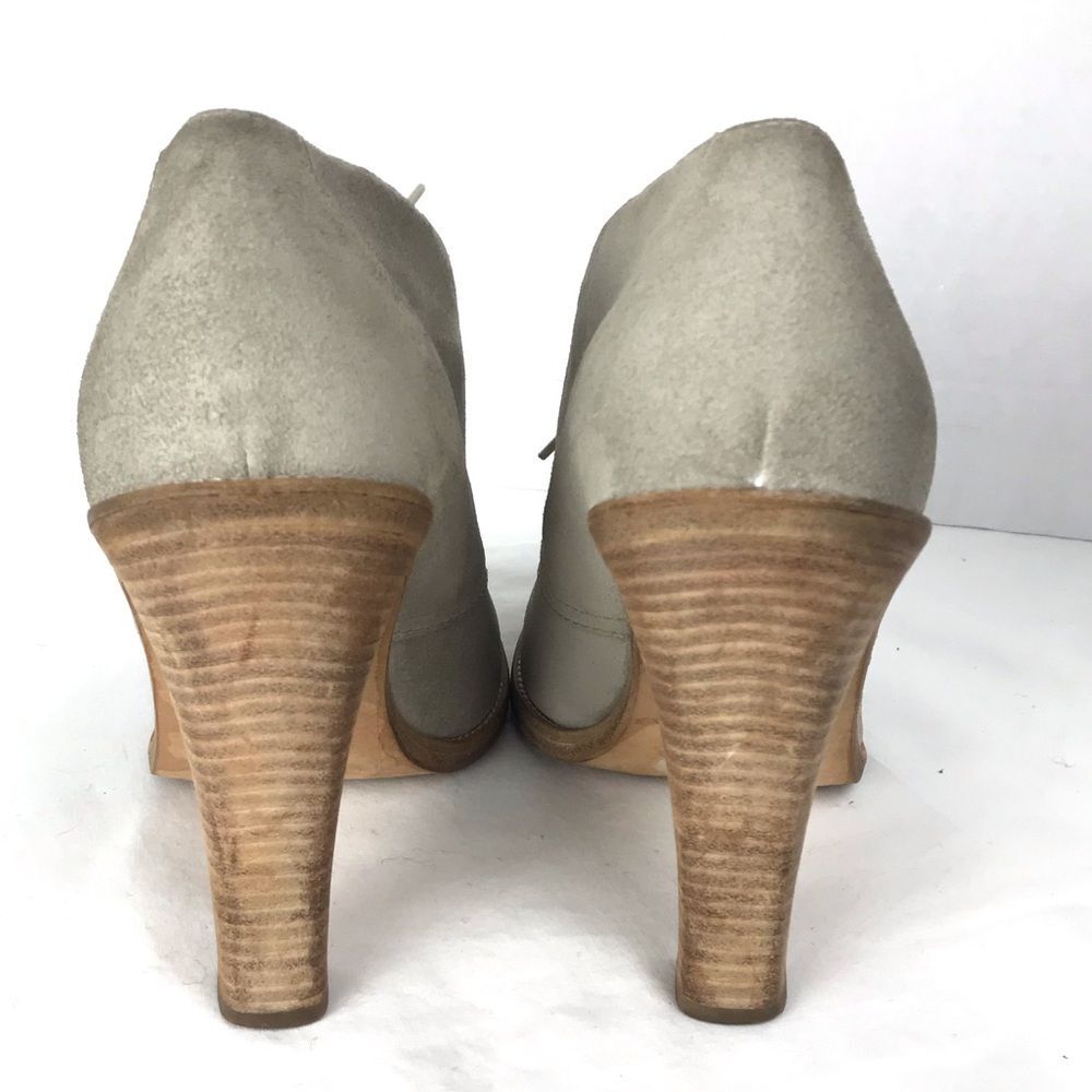 Balenciaga Suede Stacked Heeled Lace Up Booties 38.5 EUR - Picture 5 of 9